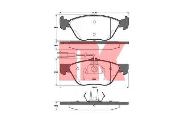 Комплект тормозных колодок, дисковый тормоз