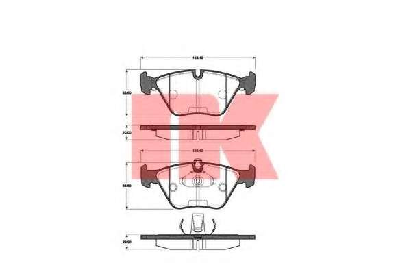Гальмівні колодки дискові перед. BMW 5 (E39) 2.0D-3.5 11.95-05.04