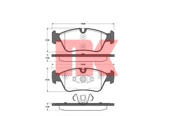 Комплект тормозных колодок, дисковый тормоз