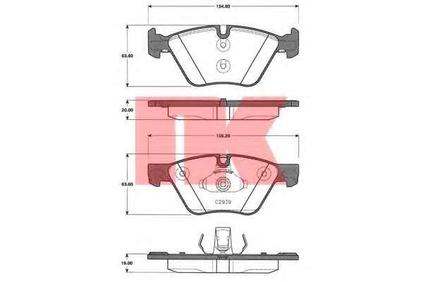 Гальмівні колодки перед. BMW 5 (F10, F11, F18) 2.0/3.0 10-