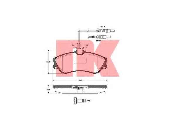 Комплект тормозных колодок, дисковый тормоз