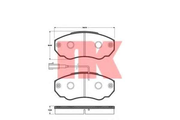 Гальмівнi колодки дисковi перед. Fiat Ducato 02-/Peugeot Boxer 02-