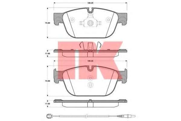 Комплект тормозных колодок, дисковый тормоз