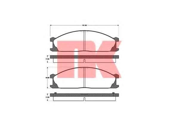Комплект тормозных колодок, дисковый тормоз