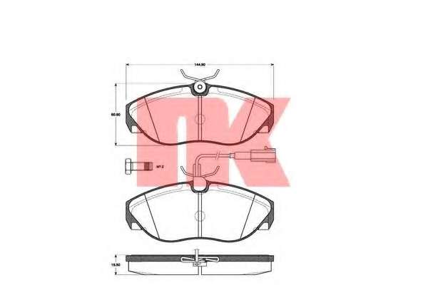 Комплект тормозных колодок, дисковый тормоз