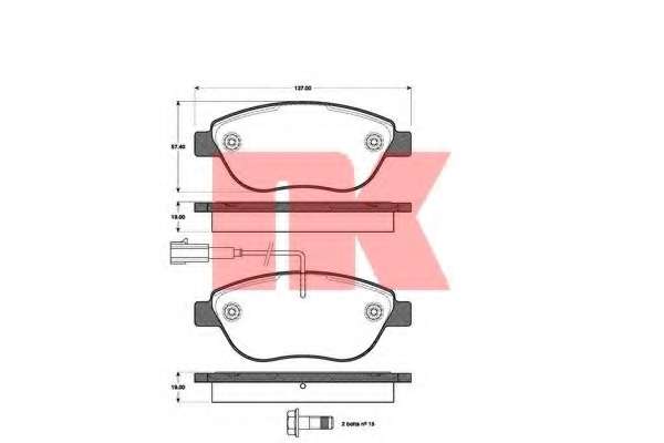 Комплект тормозных колодок, дисковый тормоз