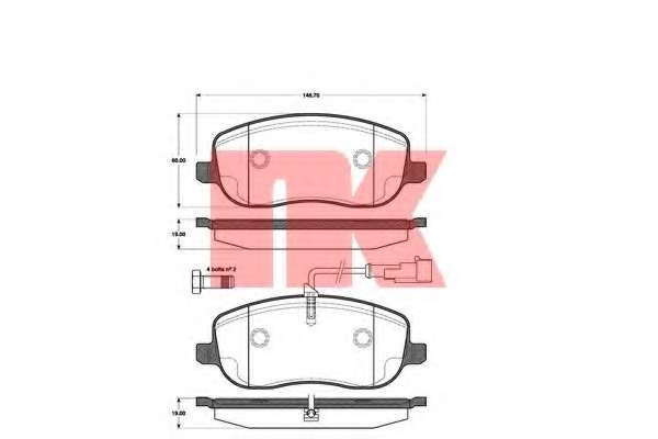 Комплект тормозных колодок, дисковый тормоз