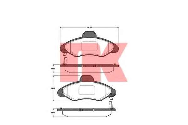 Комплект тормозных колодок, дисковый тормоз