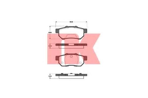 Комплект тормозных колодок, дисковый тормоз
