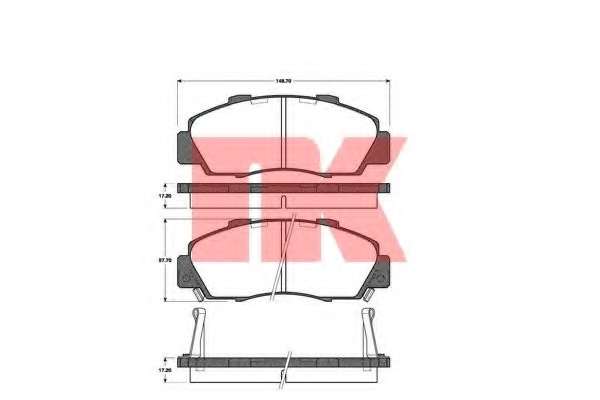 Комплект тормозных колодок, дисковый тормоз