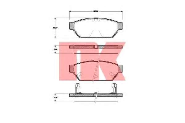 Комплект тормозных колодок, дисковый тормоз