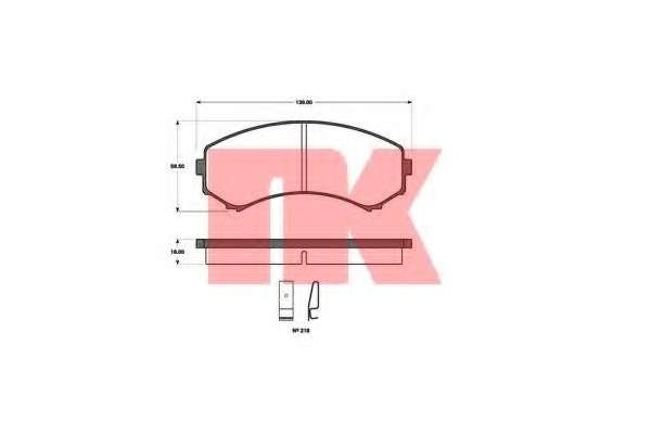 Гальмівні колодки дискові перед. Mazda Mpv I Mitsubishi Grandis, Pajero 2.0D-4.5 12.90-