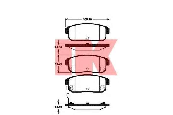Комплект тормозных колодок, дисковый тормоз