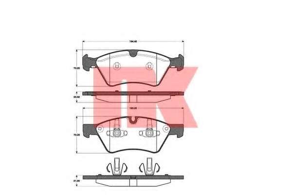 Гальмівні колодки перед. DB GL/M/R - Class 06-