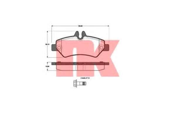 Гальмiвнi колодки дискові зад. DB Sprinter 3-t 04.06- (Bosch)