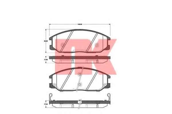 Комплект тормозных колодок, дисковый тормоз