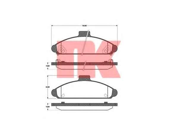 Комплект тормозных колодок, дисковый тормоз