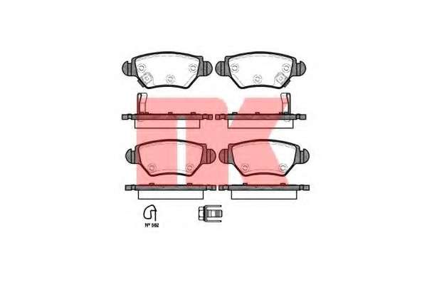 Гальмівні колодки дискові зад. Opel Astra G, Zafira A