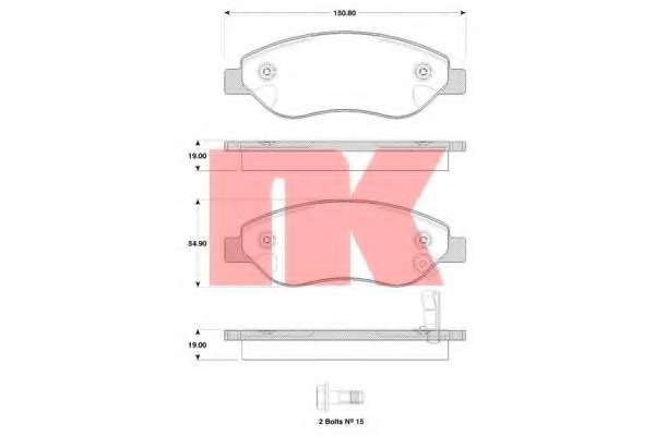 Комплект тормозных колодок, дисковый тормоз