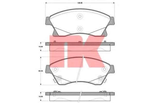 Гальмівні колодки передні. Opel Astra J 10/09>
