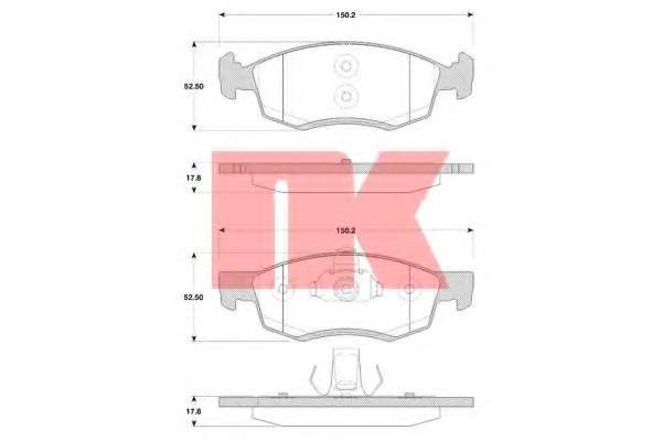 К-кт гальмівних колодок перед. Dacia Logan/Renault 07-