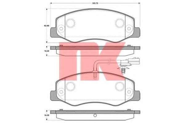 Гальмівні колодки дискові зад. Opel Movano B 10- /Nissan NV400 11- /Renault Master 10-