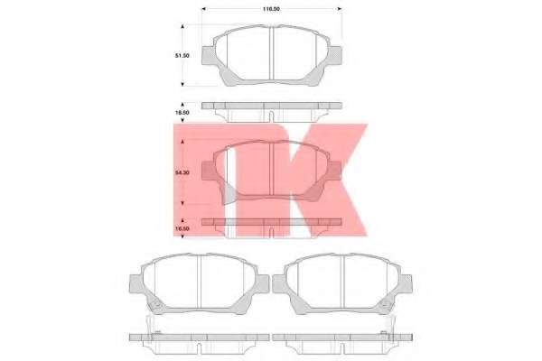 Комплект тормозных колодок, дисковый тормоз