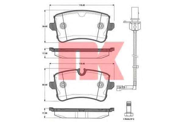 Дискові гальмівні колодки зад. Audi A6/A6/S6 IV (4G2,C7) 10-