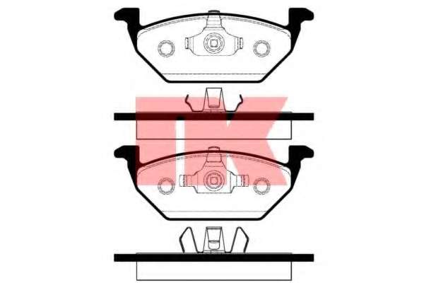 Гальмівні колодки дискові перед. Audi A3/Seat Leon/Skoda Fabia/VW Bora/Golf IV/V/VI