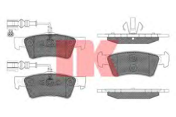 Колодки гальм. VW Touareg 2.5/Porsche Cayenne 3.2 зад. 02-