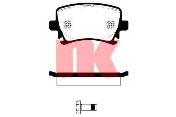 Колодки гальмівнi зад. VW Touran 1.6 1.9 TDI 2.0 TDI 02.03- Skoda