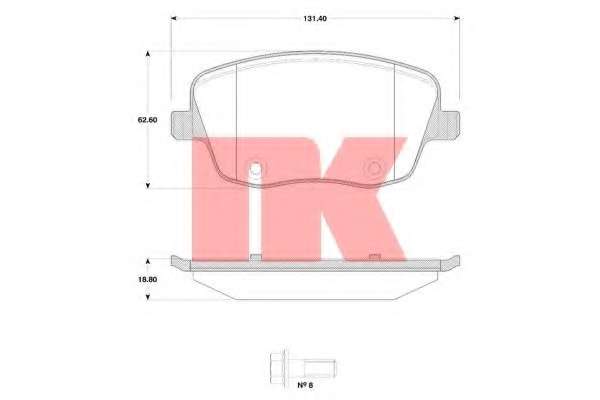 Комплект тормозных колодок, дисковый тормоз