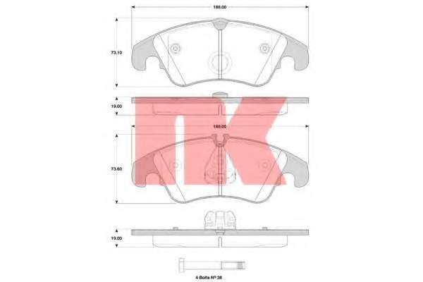 Колодки гальмівні дискові передні