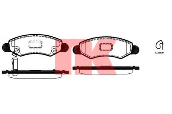 Комплект тормозных колодок, дисковый тормоз