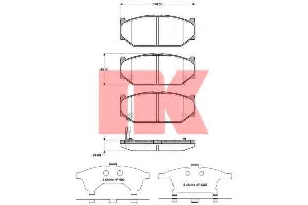 Комплект тормозных колодок, дисковый тормоз