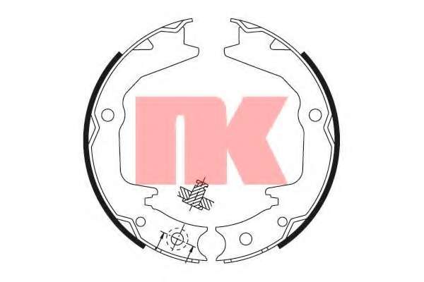 Комплект тормозных колодок, стояночная тормозная система