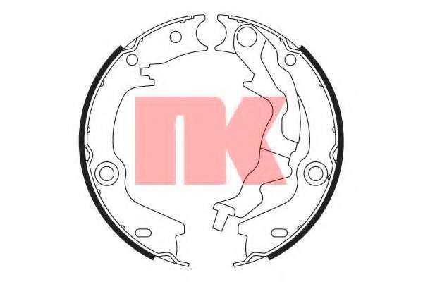 Комплект тормозных колодок, стояночная тормозная система