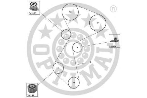 Комплект ремня ГРМ