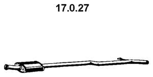 Средний глушитель выхлопных газов