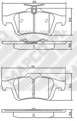 Комплект тормозных колодок, дисковый тормоз