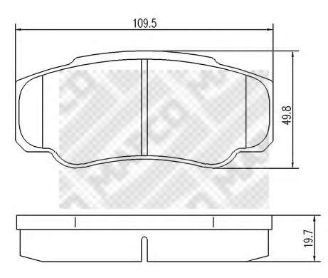 Комплект тормозных колодок, дисковый тормоз