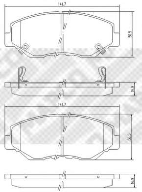 Комплект тормозных колодок, дисковый тормоз