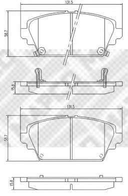 Комплект тормозных колодок, дисковый тормоз