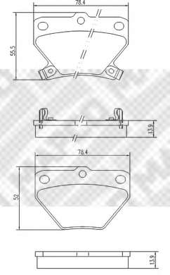 Комплект тормозных колодок, дисковый тормоз