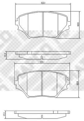 Комплект тормозных колодок, дисковый тормоз