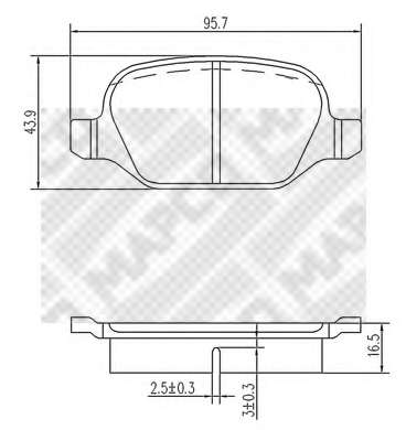 Комплект тормозных колодок, дисковый тормоз