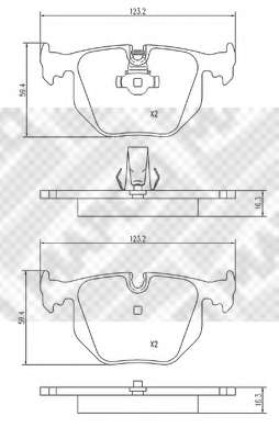 Комплект тормозных колодок, дисковый тормоз