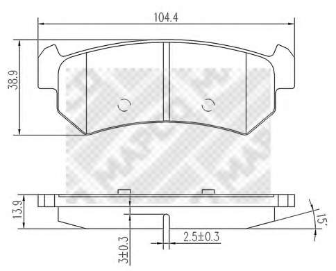 Комплект тормозных колодок, дисковый тормоз