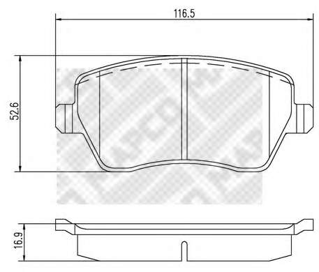 Комплект тормозных колодок, дисковый тормоз