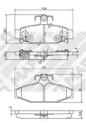 Комплект тормозных колодок, дисковый тормоз
